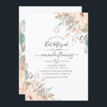 Bat mitzvah Blommigt för  Rosa Inbjudningar<br><div class="desc">rosa blommigt bat mitzvah inbjudan med elegant handskriftstypografi anpassade till dina händelsespecifikationer.</div>