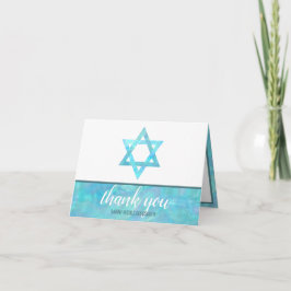 Bat mitzvah Blue Opal Magen David Photo Chic Tack Kort