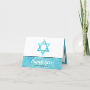 Bat mitzvah Blue Opal Magen David Photo Chic Tack Kort