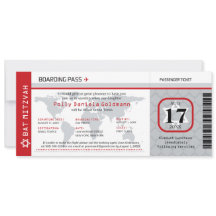 Bat mitzvah boardingpass för internationella resen
