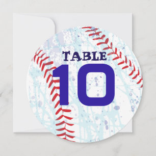 BAT MITZVAH Bordsnumret BASEBALL CRAZE Pub Inbjudningar