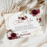 Bat mitzvah Burgundy  Blommigt Guld Star Tack Kort<br><div class="desc">Anpassa detta vackra Bat mitzvah tack du kort med egen ordalydelse enkelt och snabbt,  tryck bara på anpassningsknappen för att ytterligare ordna om och formatera stil och placera texten. Matchande artiklar tillgängliga i arkivet! c) Lycklig Cat Studio</div>