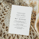 Bat mitzvah chic inbjudningar<br><div class="desc">Denna Bat mitzvah inbjudan till chic är perfekt för en modern bat mitzvah. Den enkla designen har klassiska minimalistiska svarta och vita typografi med en rustik boho-känsla. Anpassade i alla färg. Behålla designen minimal och elegant,  som den är,  eller anpassa den genom att lägga till egna bilder och teckningar.</div>