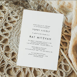 Bat mitzvah chic inbjudningar