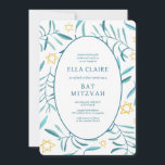 Bat mitzvah David Pub, botaniska stjärnan Inbjudningar<br><div class="desc">Perfekt-kort för att tillkännage ett bat mitzvah, pub mitzvah eller annat judiskt firande! Hand gjorde vattenfärgsgrafik åt dig på framsidan och baksidan! FULLT ANPASSADE! Klicka på "Anpassa" ovan om du vill redigera texten. Klicka på "Redigera med verktyg" om du vill justera typsnitt, färg och placeringar och ta bort baksidans design...</div>