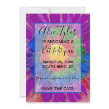 Bat mitzvah Elegant för BM Pub, färgfull