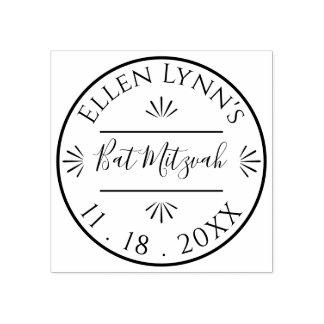 Bat mitzvah eller Pub Mitzvah Personlig Inking Stämpel