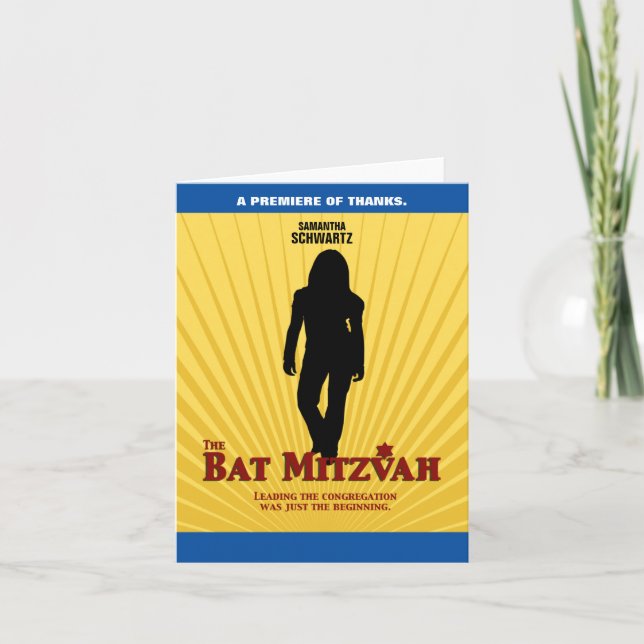 Bat mitzvah filmstjärna - Tack - Gulten Blå (Framsida)