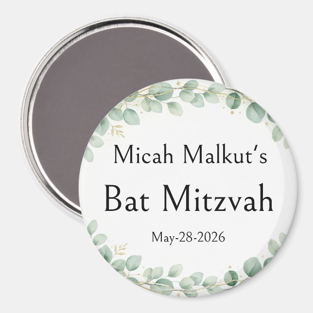 Bat Mitzvah-firande, Modern Enkel Minimal, Magnet (Front/Back)