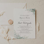 Bat mitzvah för minimalistisk Greenery Eucalyptus Inbjudningar<br><div class="desc">Denna bat mitzvah inbjudan till den minimalistiska gröna eukalyptus är perfekt till en rustik bat mitzvah. Utformningen har grönt eucalyptus löv för vattenfärgsfärgers elegant.</div>