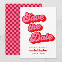Bat mitzvah för Retro Rosa Red Checkerboard