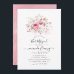 Bat mitzvah för rosa och Ro Guld Blommigt Inbjudningar<br><div class="desc">Rosa och vit ros bat mitzvah inbjudan med accenter från ro guld och silver med elegant handskriftstypografi designad för att snabbt och enkelt kunna anpassas till dina händelsespecifikationer.</div>