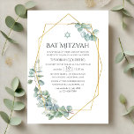 Bat mitzvah för vattenfärgsgeometrisk eukalyptus inbjudningar<br><div class="desc">Forest Eucalyptus grönenery bat mitzvah inbjudan med guld geometric ram anpassade till dina händelsespecifikationer. Fira denna betydelsefulla milstolpe med en Bat mitzvah inbjudan till eleganten med mjuka eucalyptus-accenter och ett modernt guld-geometriskt ram. Den rena typografin och den minimalistiska utformningen ger sofistikering och elegans, skapar perfekten för detta meningsfulla tillfälle. Fullständigt...</div>