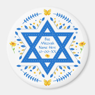 Bat mitzvah förmån, PERSONLIG för flickor Magnet