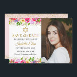 Bat mitzvah foto för rosa Guld Blommigt Spara datu Spara Datumet<br><div class="desc">Bat mitzvah foto för rosa Guld Blommigt Spara datum</div>