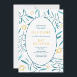 Bat mitzvah foto för vattenfärg Botaniskt stjärnor Inbjudningar<br><div class="desc">Perfekt-kort för att tillkännage ett bat mitzvah, pub mitzvah eller annat judiskt firande! Hand gjorde vattenfärgsgrafik för dig på framsidan och foto på baksidan! FULLT ANPASSADE! Klicka på "Anpassa" ovan om du vill redigera texten och lägga till ett eget foto. Klicka på "Redigera med verktyg" om du vill justera typsnitt,...</div>