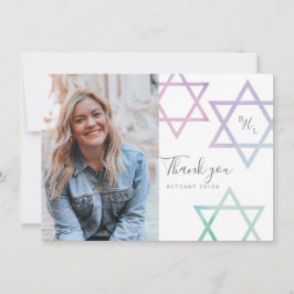 Bat mitzvah foto - tackkort för vattenfärg kort