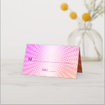 Bat mitzvah fyrkantig färggradient för Rosa av Ora Placeringskort<br><div class="desc">Inget Bat mitzvah party är färdigt utan platskort för personlig. Låt din favorit Bat mitzvah vara stolt, glädjas och fira hennes milstolpe på hennes perfekt samordnade party. Roligt, shock rosa lila typografi och David Star täcker över en bakgrund av gradientstrålar av poplight orange och rosa, med vita prickar. En mörkare...</div>
