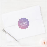 BAT MITZVAH gradient för modern lila rosa Runt Klistermärke<br><div class="desc">efter kat masard >> https://linktr.ee/simplysweetpaperie <<<<<<<<></div>