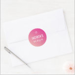 BAT MITZVAH gradient för smart rosa i stjärnan Runt Klistermärke<br><div class="desc">efter kat masard >> https://linktr.ee/simplysweetpaperie <<<<<<<<></div>