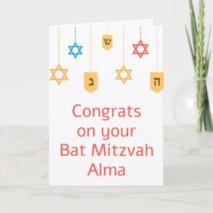 bat mitzvah grattisar kort