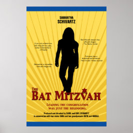 Bat mitzvah Gult av filmstjärnan, blå Poster