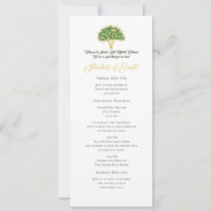 Bat mitzvah händelser i livets träd Itinerary Inbjudningar