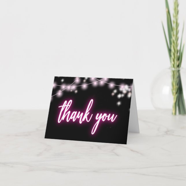 Bat Mitzvah Het Pin  Neon Tema Tack Kort (Framsida)