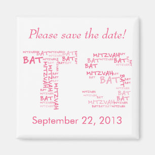 Bat mitzvah i Monogrammagnet Magnet