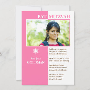 Bat mitzvah inbjudan