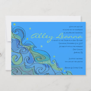 BAT MITZVAH inbjudan BEACHY WAVE Pub
