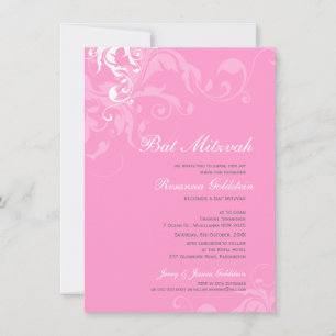 BAT MITZVAH INBJUDAN: Bella 1P Inbjudningar