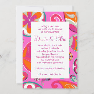 Bat mitzvah inbjudan Davita Birthday Sweet 16