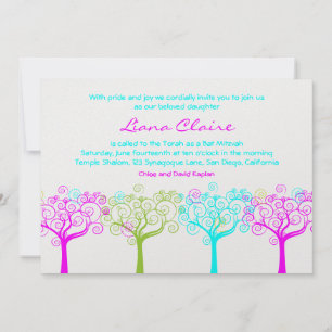 Bat mitzvah inbjudan Liana Claire Shimmery