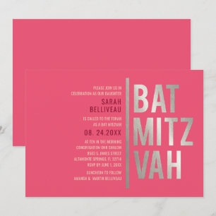 Bat Mitzvah-inbjudan Modern Fet Stil