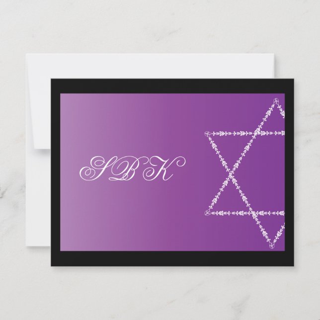 Bat mitzvah inbjudan Sydney Blair Lila OSA (Framsida)