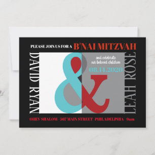 BAT MITZVAH inbjudan till AMPERSAND B'NAI MITZVAH