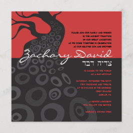 Bat mitzvah inbjudan till ANOENDE TRÄD Pub