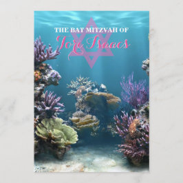 Bat mitzvah inbjudan till Aquarium