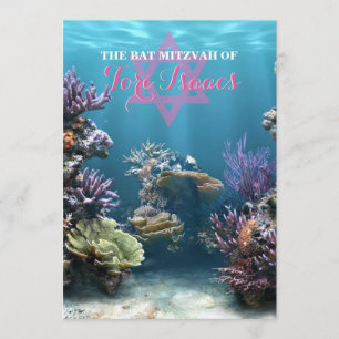 Bat mitzvah inbjudan till Aquarium