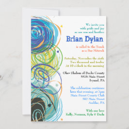 Bat mitzvah inbjudan till ARTSY FARTSY Pub