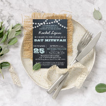 Bat mitzvah inbjudan till Chalkboard Ljus Aqua