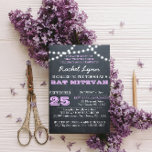 Bat mitzvah inbjudan till Chalkboard Ljus Lilac<br><div class="desc">Dessa inbjudningar till chicen av avslappnader är perfekt för alla Bat mitzvah firande. Varje textrad är fullt anpassade att säga precis vad ni vill!</div>