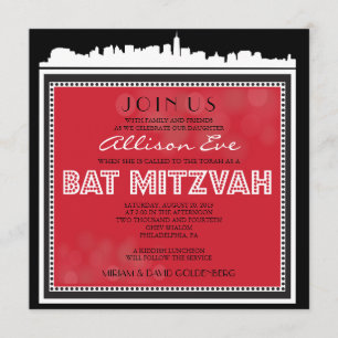 Bat mitzvah inbjudan till CLASSIC BROADWAY Pub