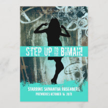 Bat mitzvah inbjudan till Dance Party i Turquise