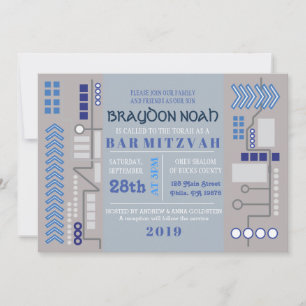 Bat mitzvah inbjudan till Digital Video Games Pub