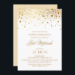 Bat mitzvah inbjudan till Faux Gold Foil Confetti<br><div class="desc">Modern och elegant Bat mitzvah inbjudan med faux ro guld konfigurerar punkter med skript. Matchande objekt är tillgängliga.</div>