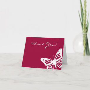 Bat mitzvah inbjudan till fjäril - tackkort