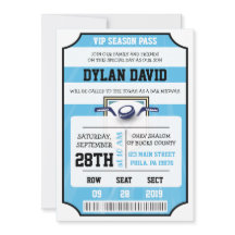 Bat mitzvah inbjudan till HOCKEY VIP BILJETT Pub