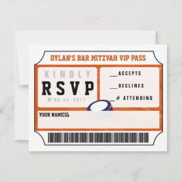 Bat mitzvah inbjudan till HOCKEY VIP-svarskort Pub